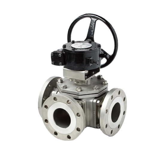 涡轮三通球阀 涡轮三通球阀